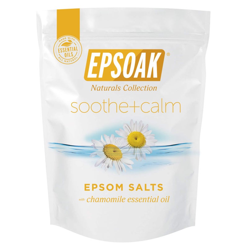 Epsoak Epsom Salt 2 lb. Magnesium Sulfate USP. (Qty. 1 x 2lb. Bag), Soothe + Calm, Resealable Epsom Salt Bag, Made in The USA, Cruelty-Free Certified - Image 1